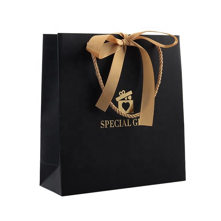 Custom Printing Silver Cardboard Paper Shopping Bag