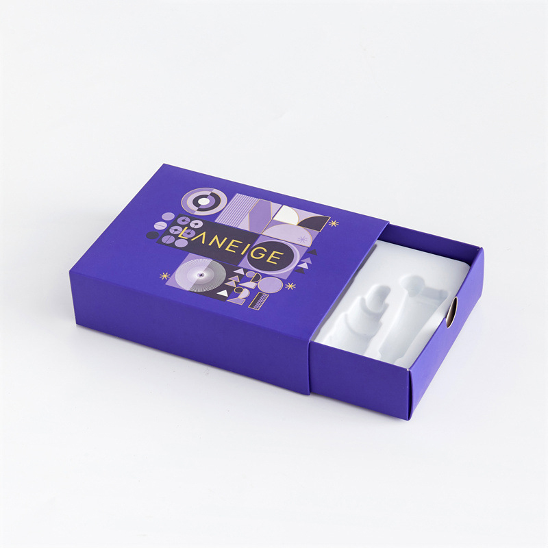 Custom Folding Gift Cardboard Box For Cosmetic Products With Plastic Tray