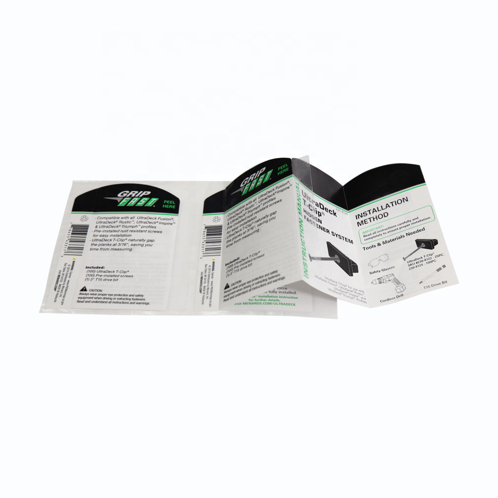 Custom Booklet Sticker Label For Machinery and Equipment parts Introduction