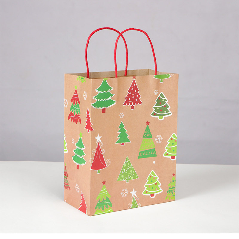 Custom Design Recyclable Christmas Paper Shopping bag