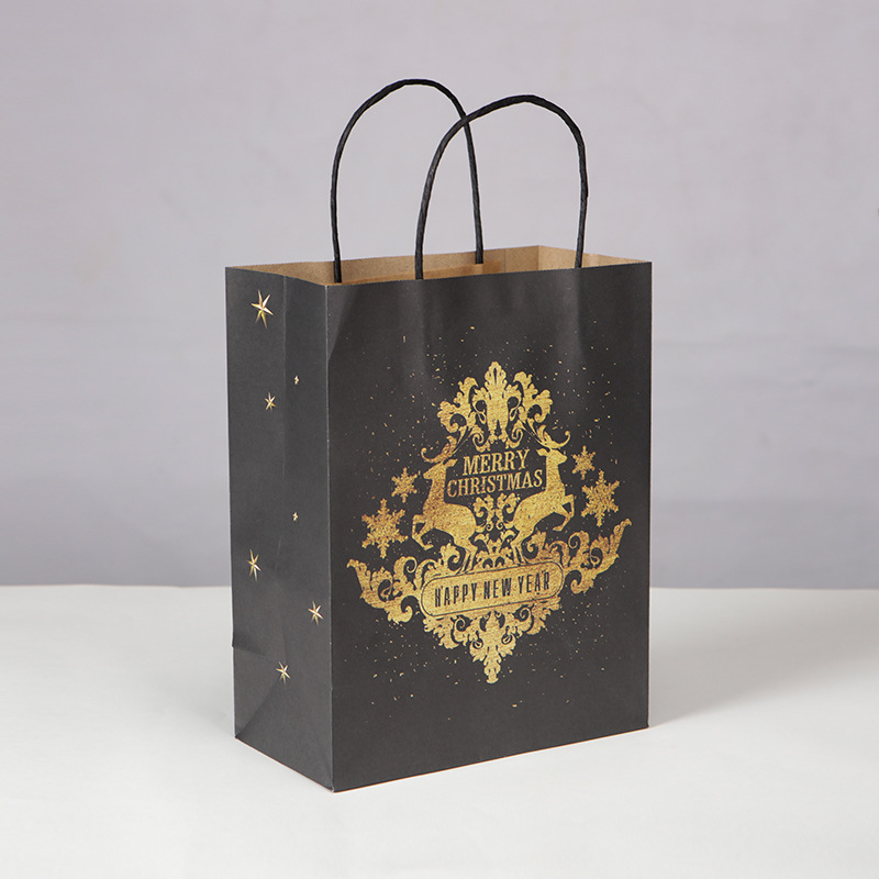 Eco-Friendly Christmas Gift Bags With Paper Handle Wholesale
