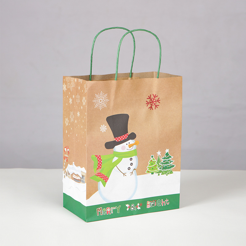 Eco-Friendly Christmas Gift Bags With Paper Handle Wholesale