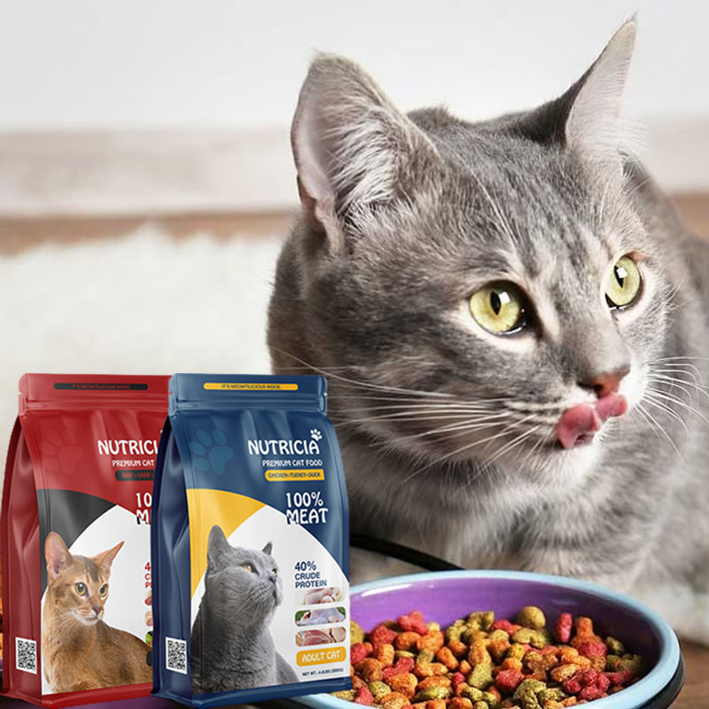 Customized Aluminum Foil Zipper  Pet Food Stand Up Pouches