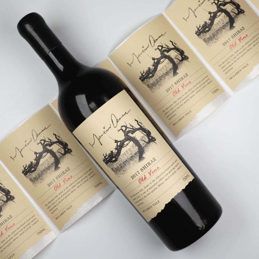Premium Customized Design Red Wine Bottle Labels