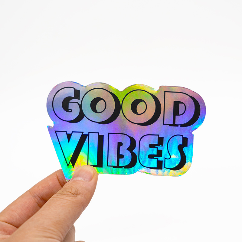 China Wholesale Printed Laser Holographic Kiss Cut Stickers