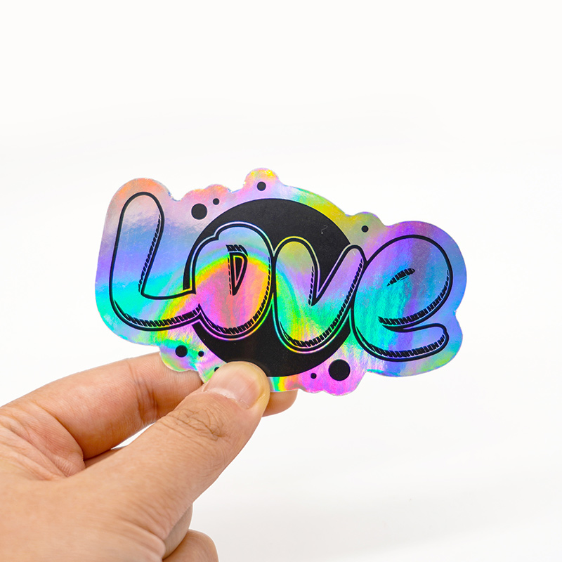 China Wholesale Printed Laser Holographic Kiss Cut Stickers